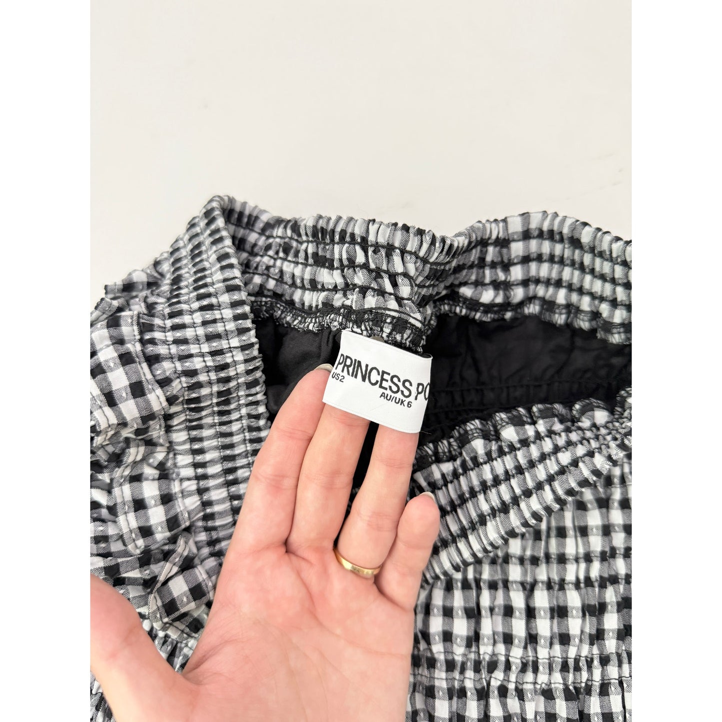 Princess Polly Gingham Ruffle Bloomer Shorts - Size 2