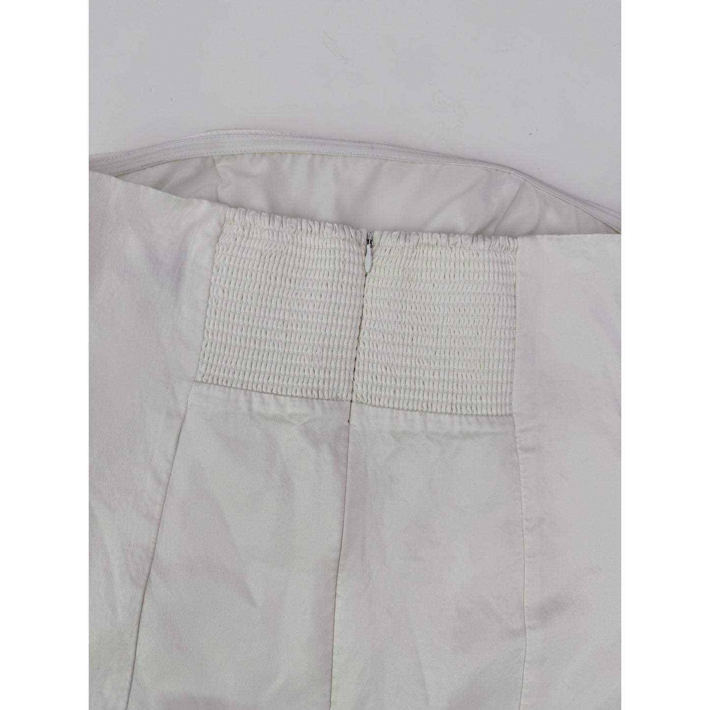 Sky to moon white stain strapless mini dress - size small
