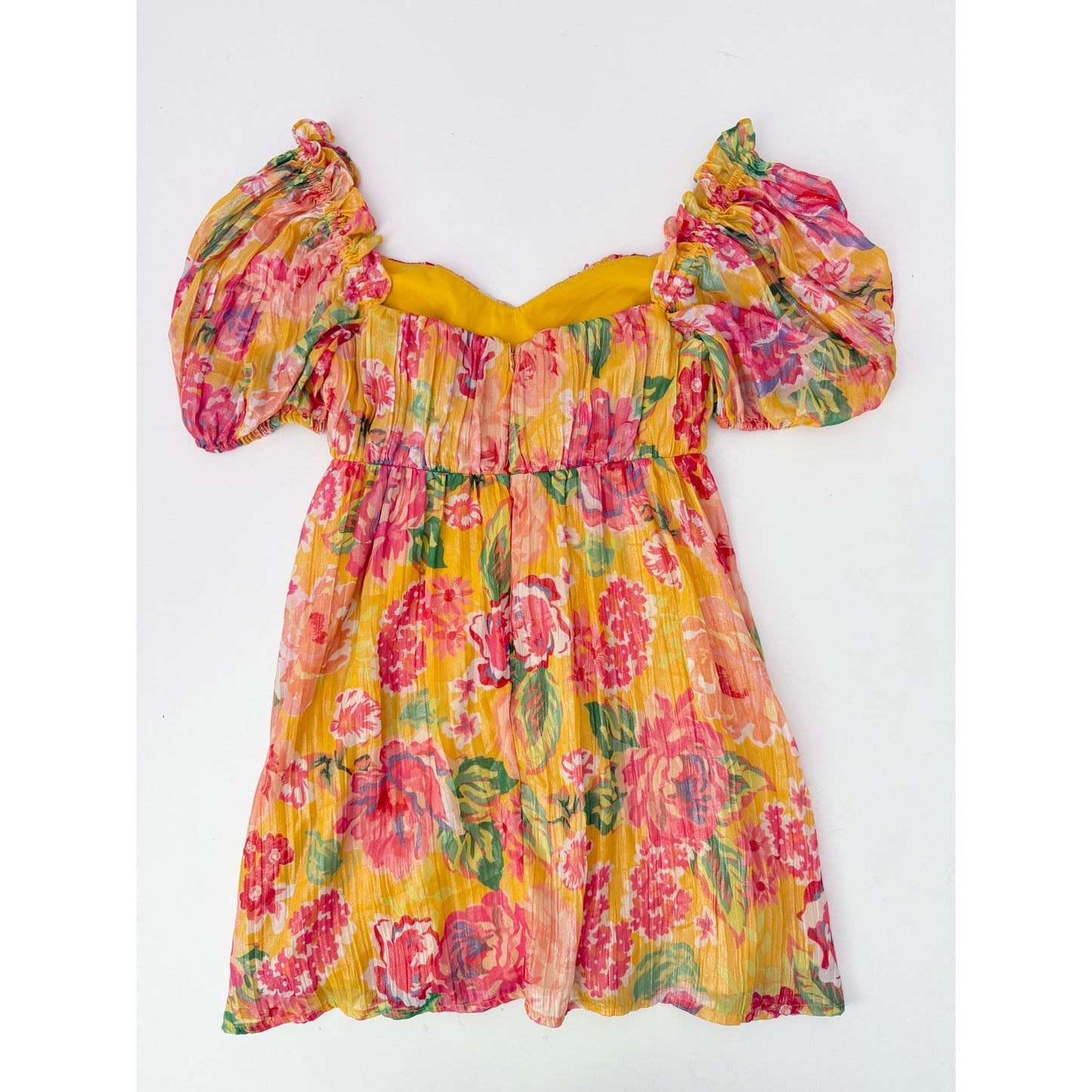 Lovers + Friends Floral Puff Sleeve Mini Dress - XS
