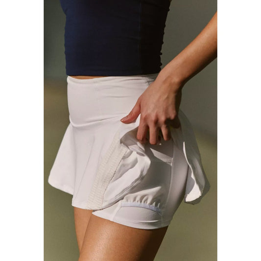 free people white pleats and thank you mini skort - size large