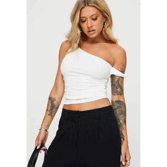 Princess polly messenger one shoulder tank - size 2