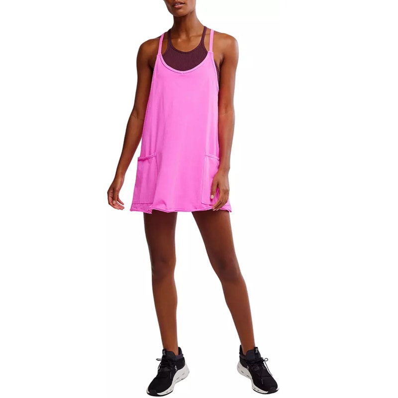 Free People hot pink hot shot mini dress - size large