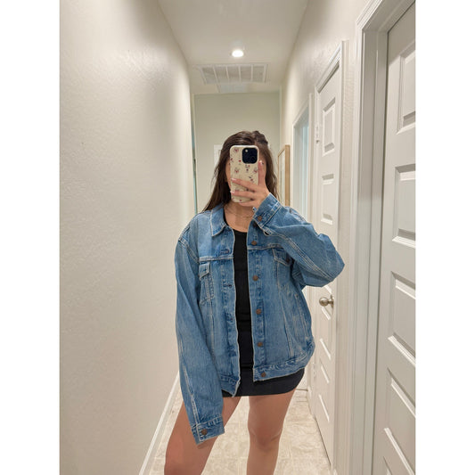 new calvin klein denim trucker jacket - size 2X