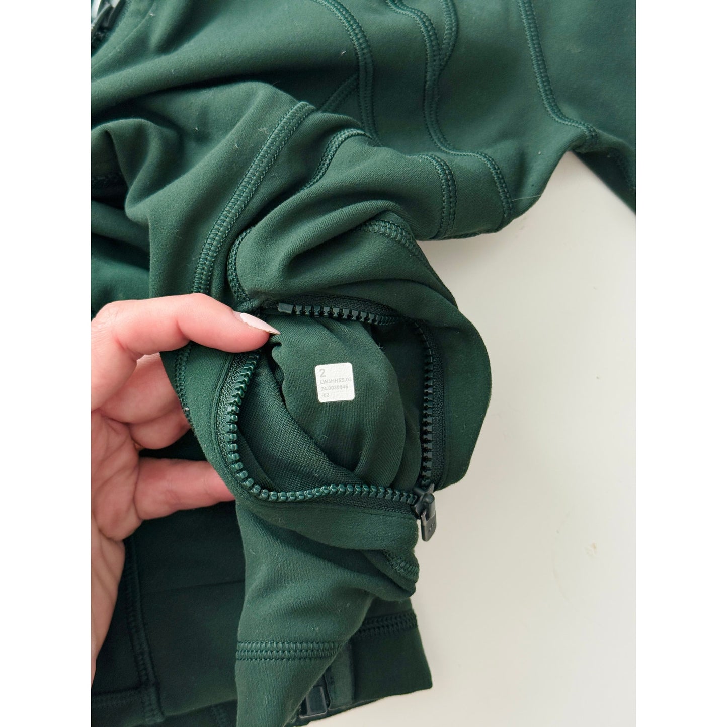 Lululemon rainforest green cropped define jacket - size 2