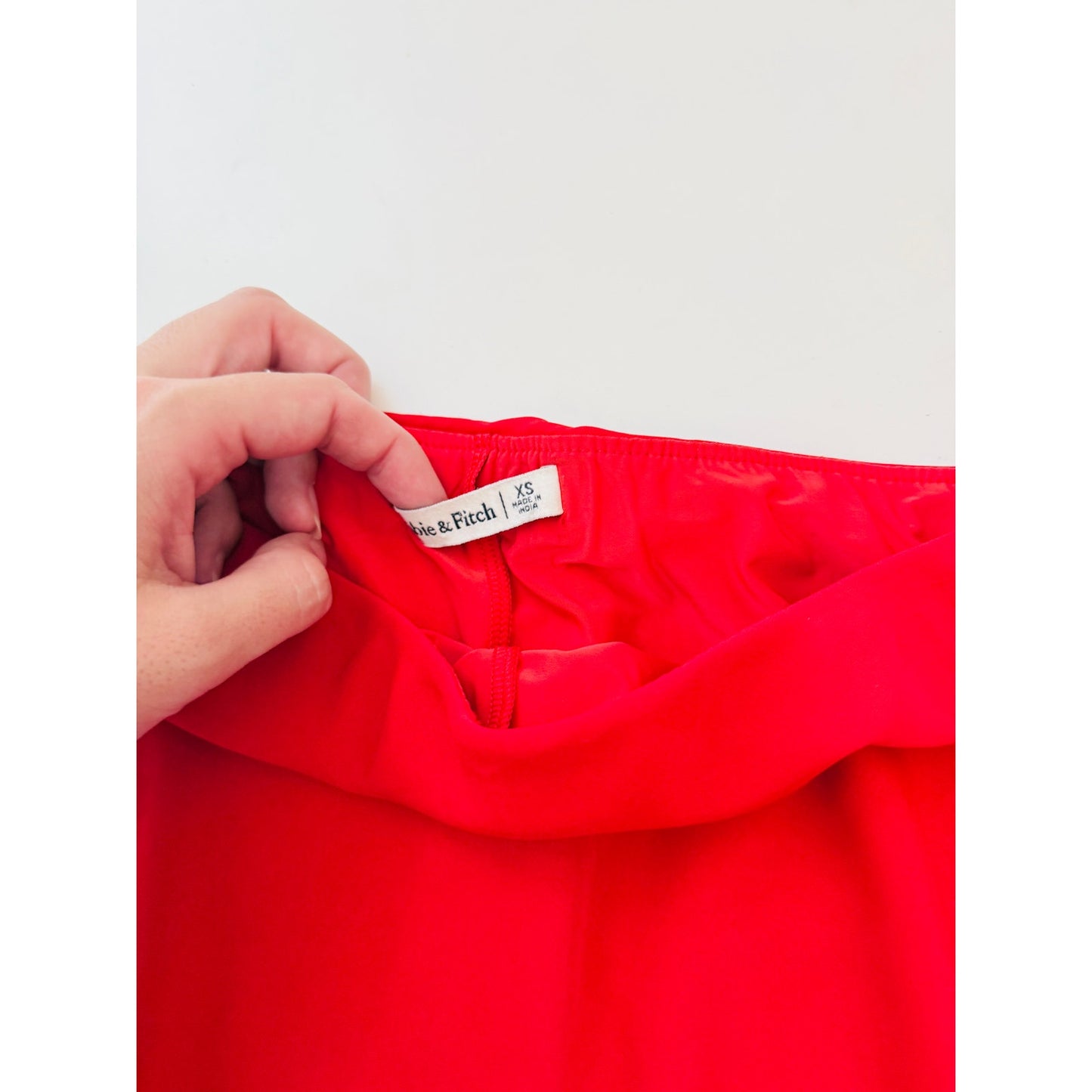 Abercrombie and fitch red satin mini skort - size XS