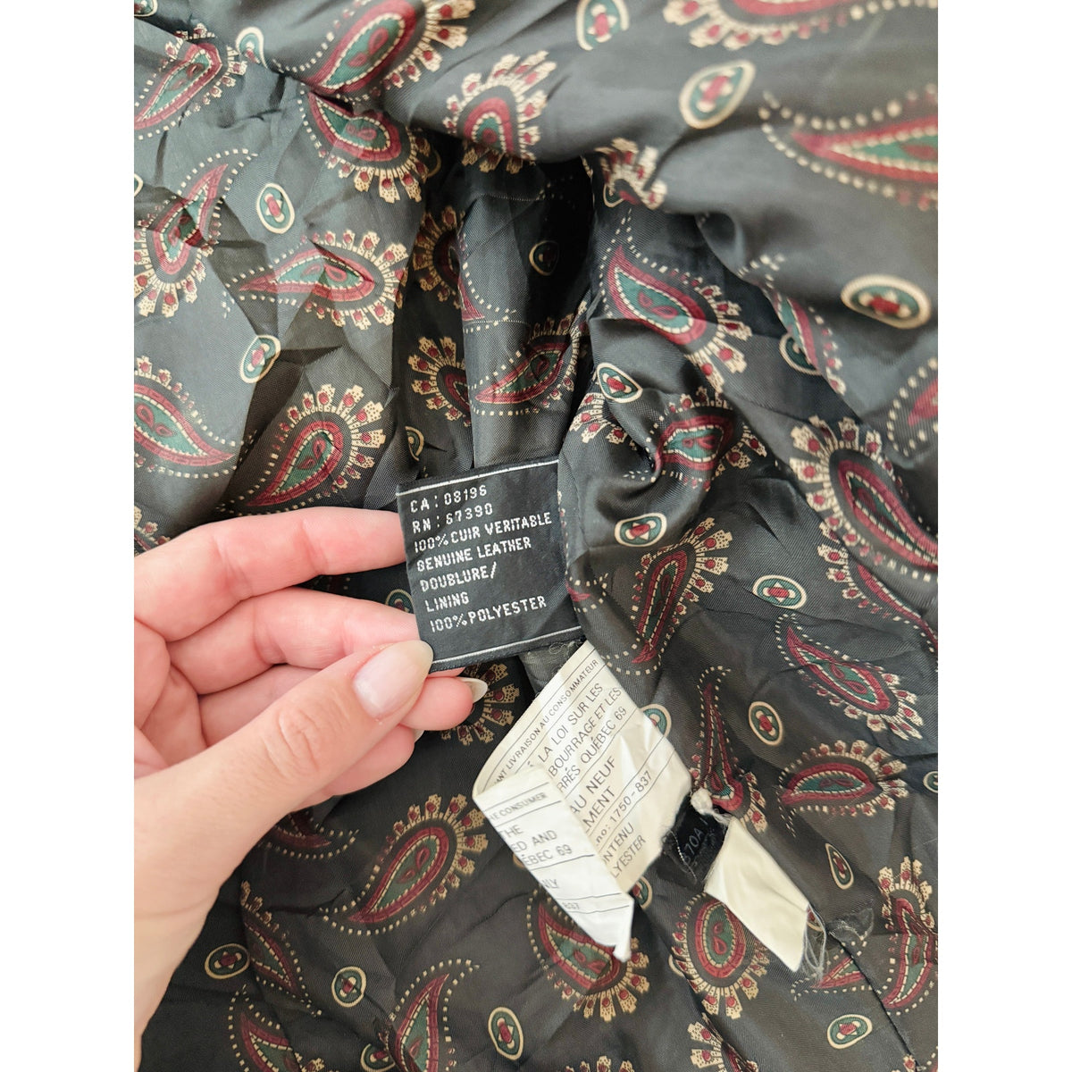 Vitnage ADA brown leather bomber jacket - size medium