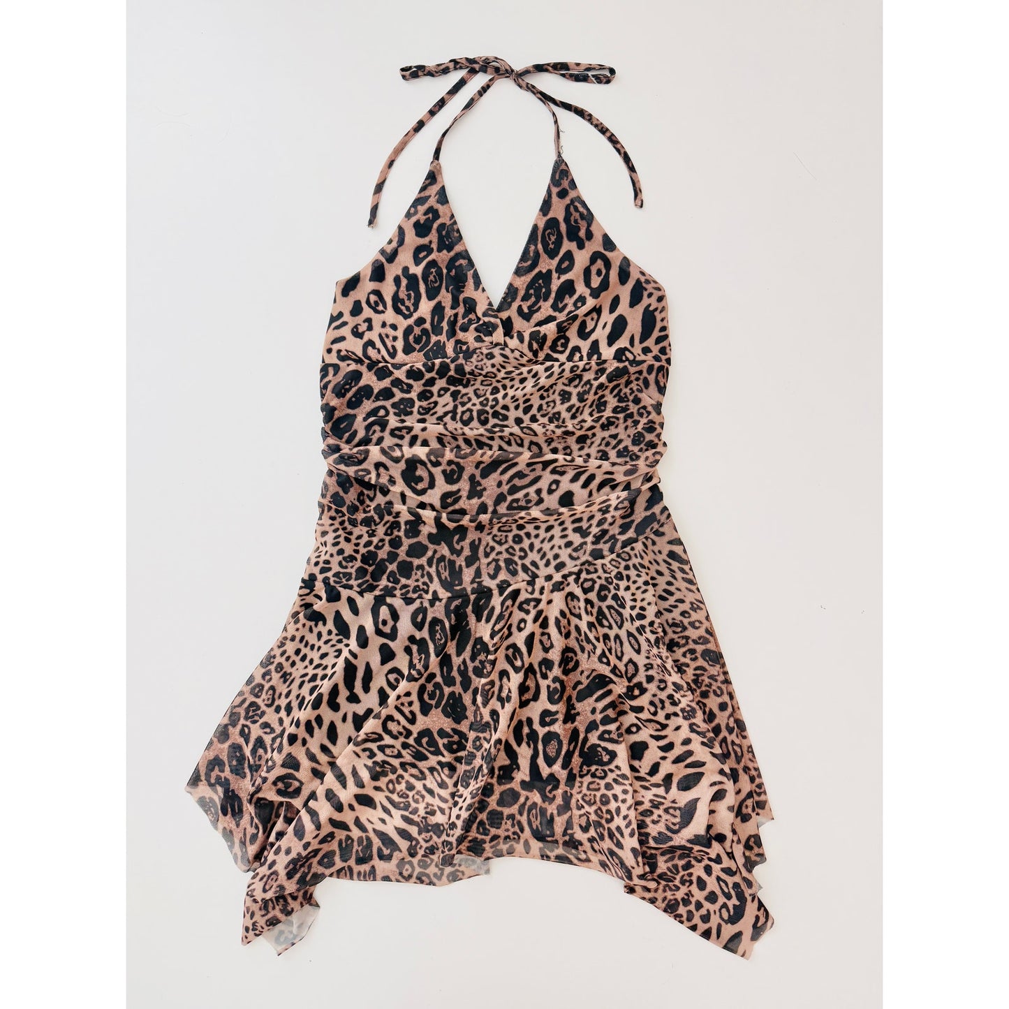 Princess polly animal print halter mini dress - size 4