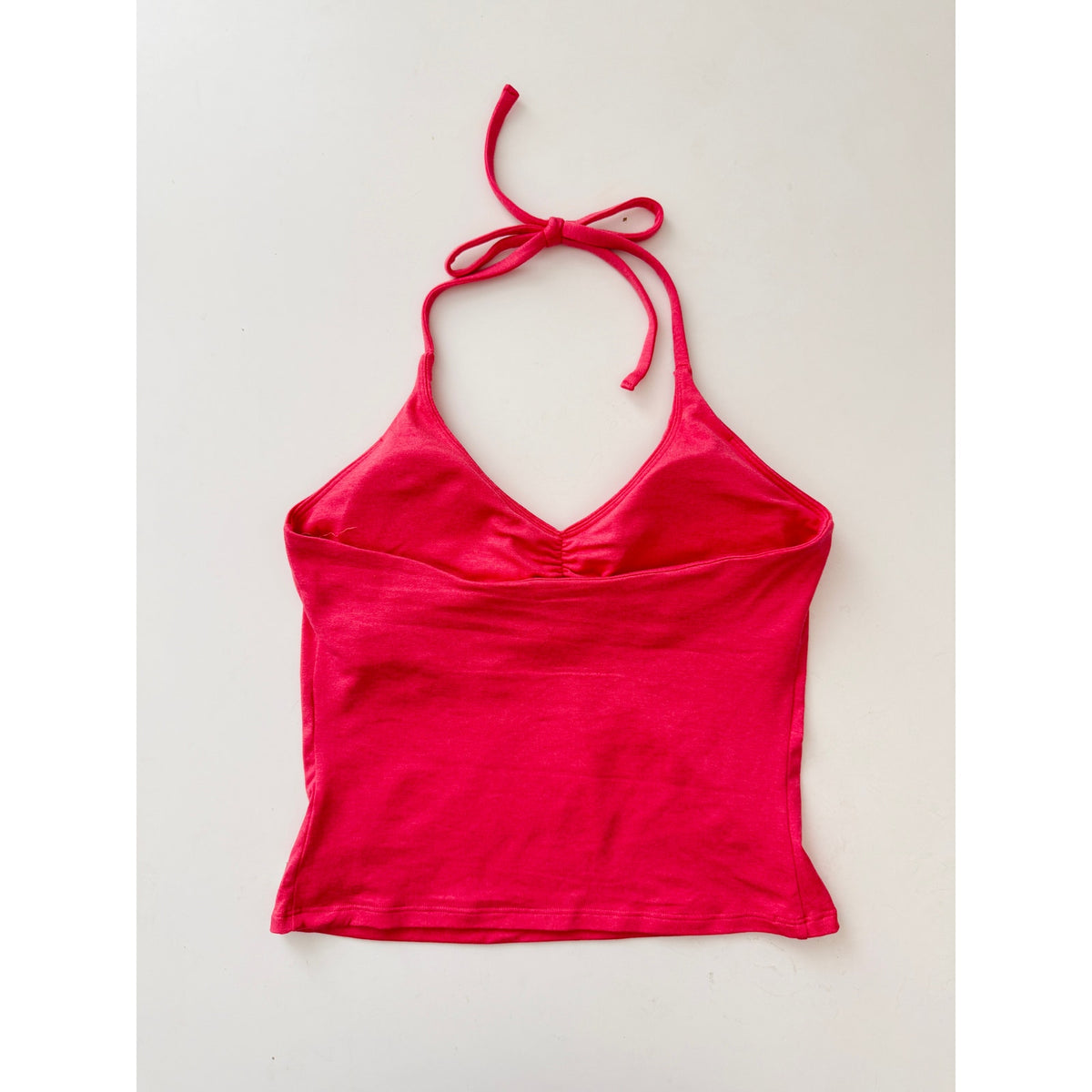 Vuori halo halter ruched tank top - size small