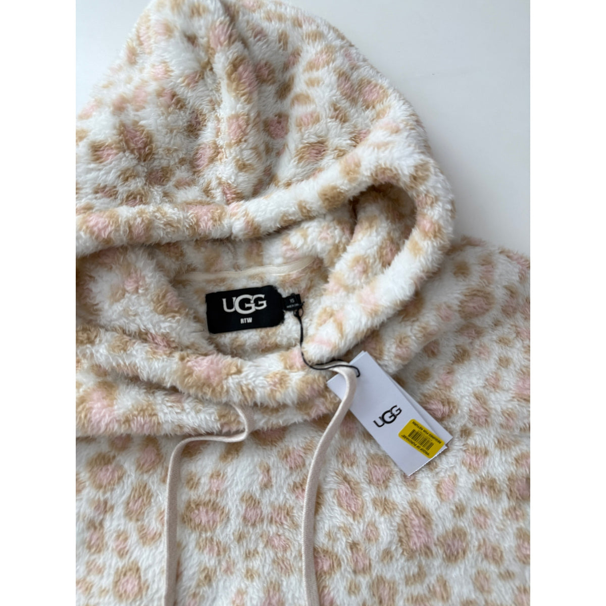 Ugg sherpa leopard print hoodie - size XS