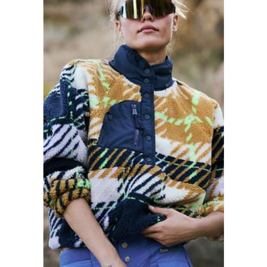 Free People FP Movement Hit the Slopes Printed Pullover - size small