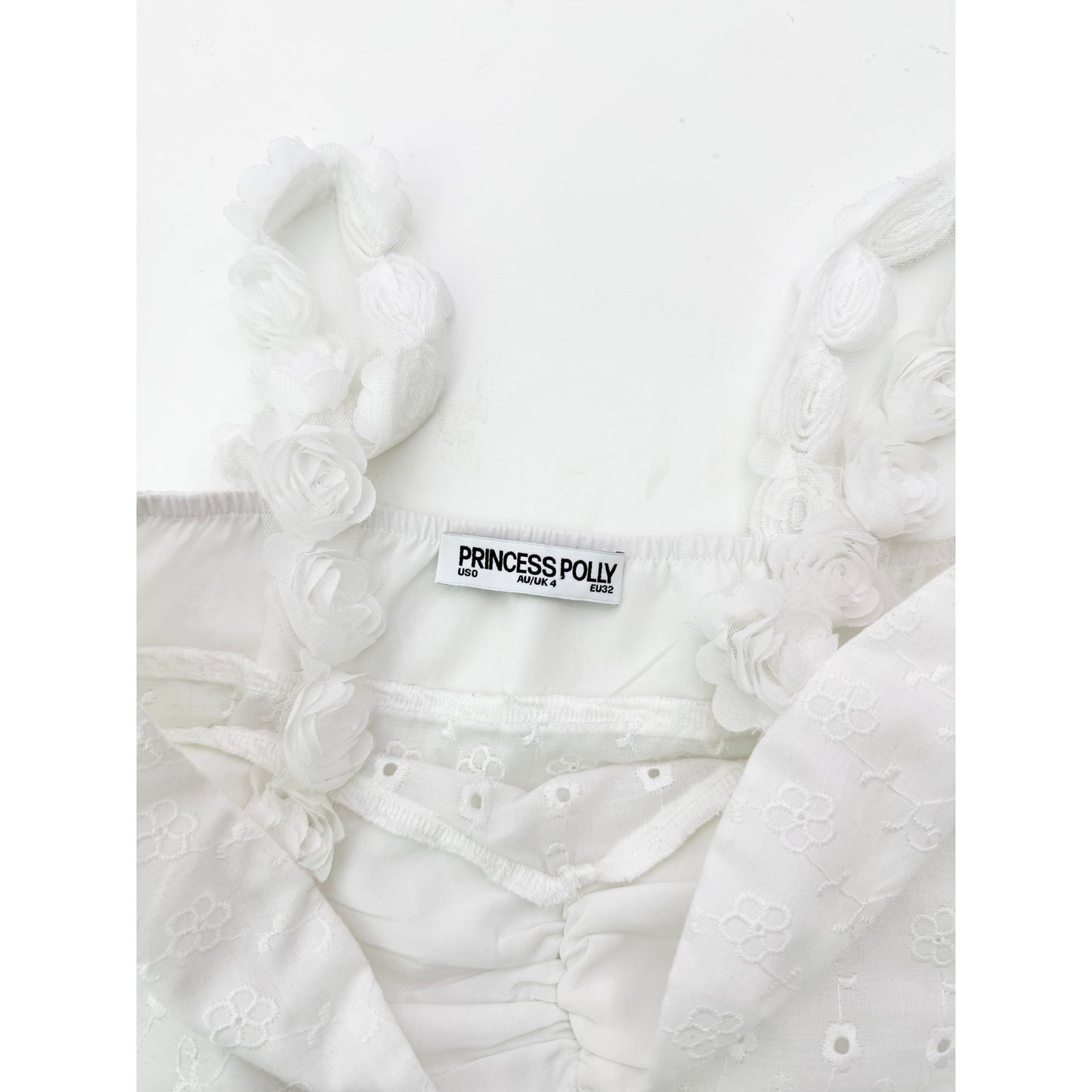 Princess polly franka white floral tank- size 0