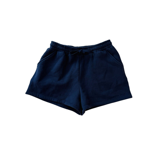 white fox navy blue sweatshorts - size large
