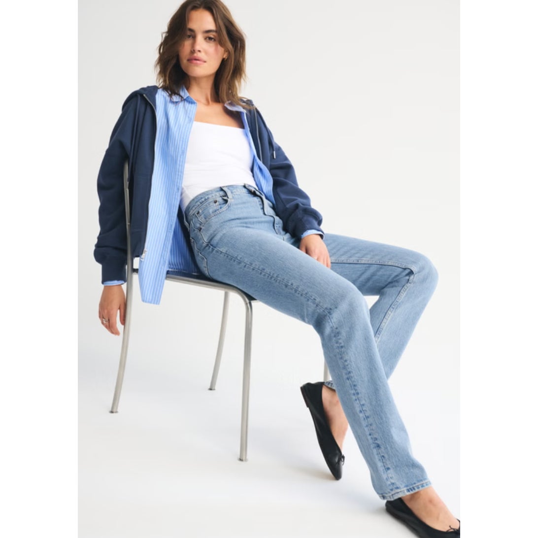 Abercrombie 90's straight high rise - curve love 0/25 regular