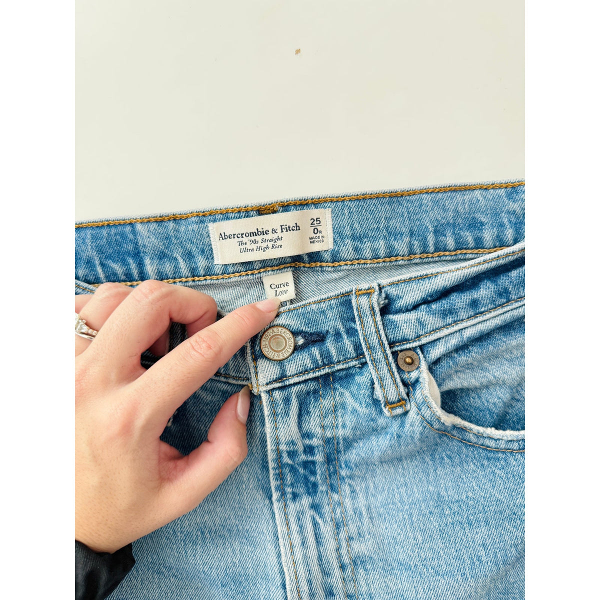 Abercrombie 90's straight high rise - curve love 0/25 regular