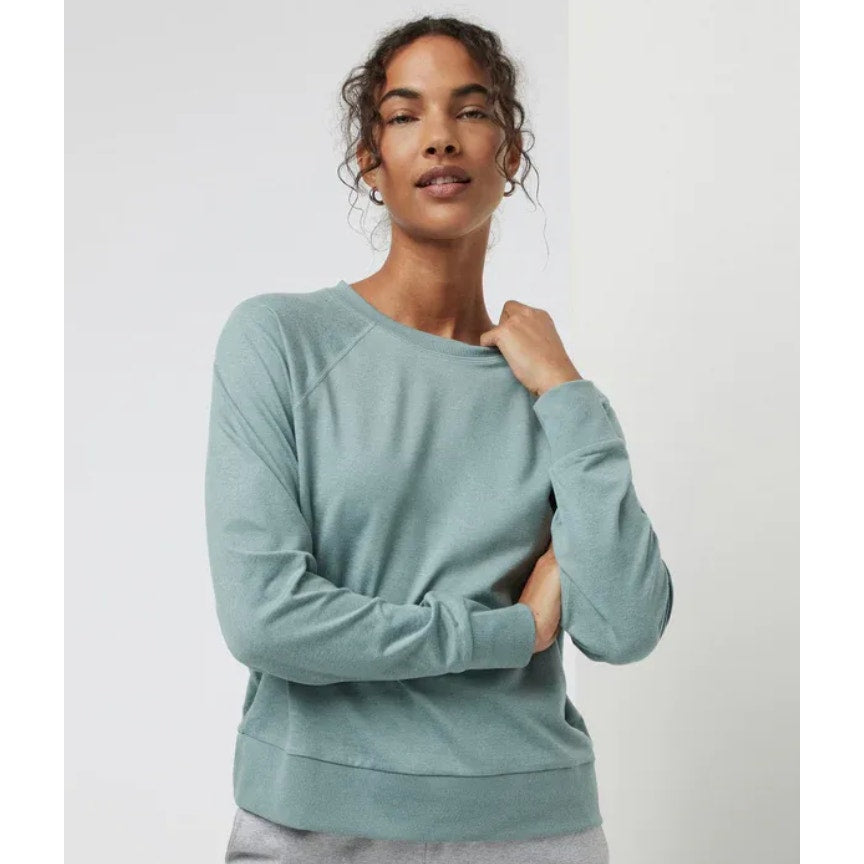 Vuori sea spray heather halo crewneck - size medium