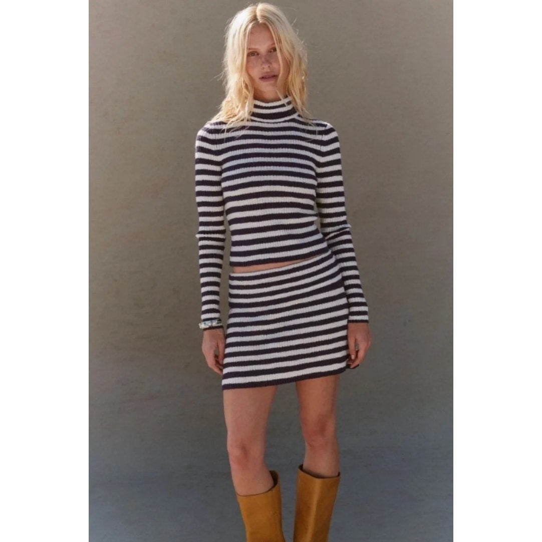 Free People striped turtleneck set - size medium
