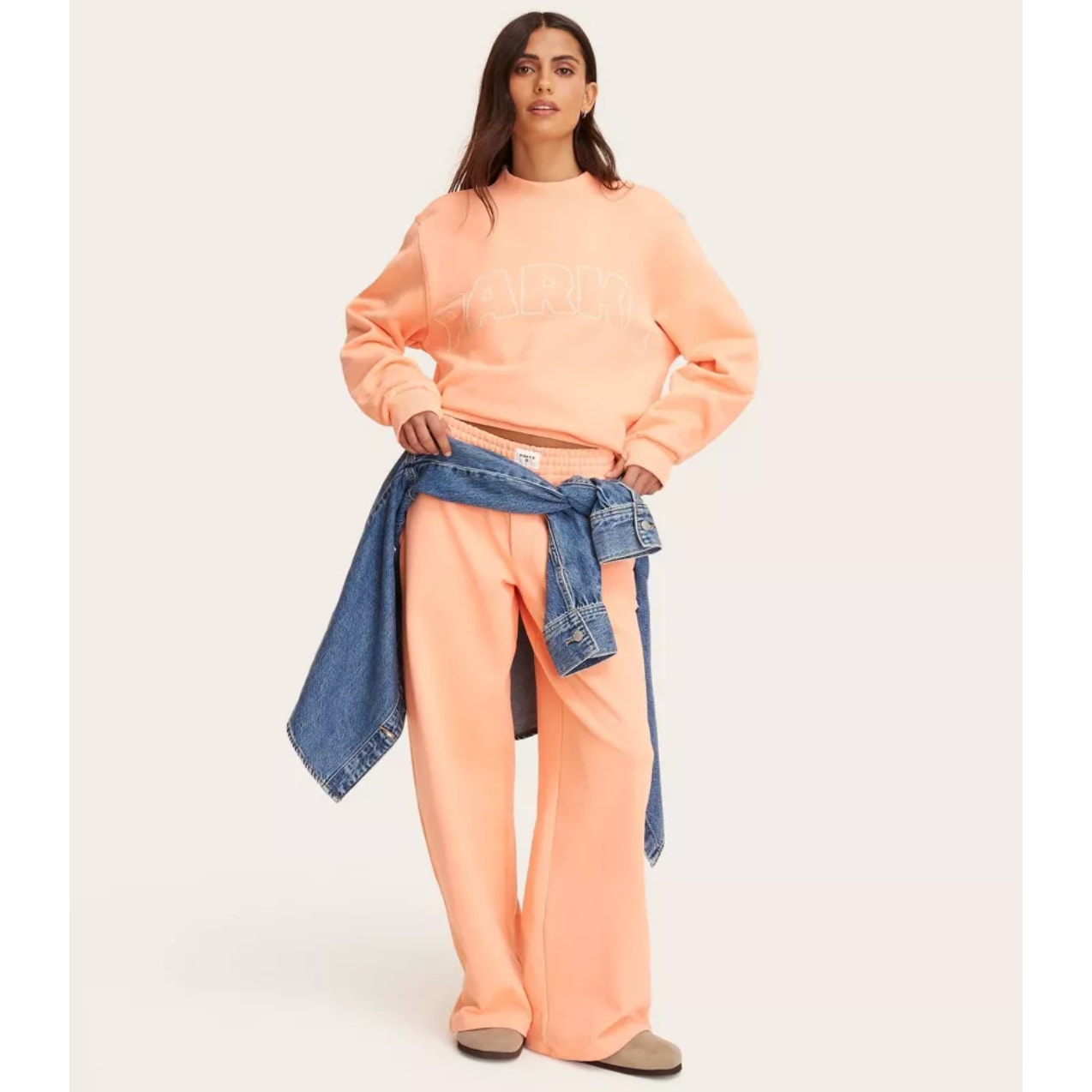 Target x Parke peach orange high rise boxer sweatpants - size medium