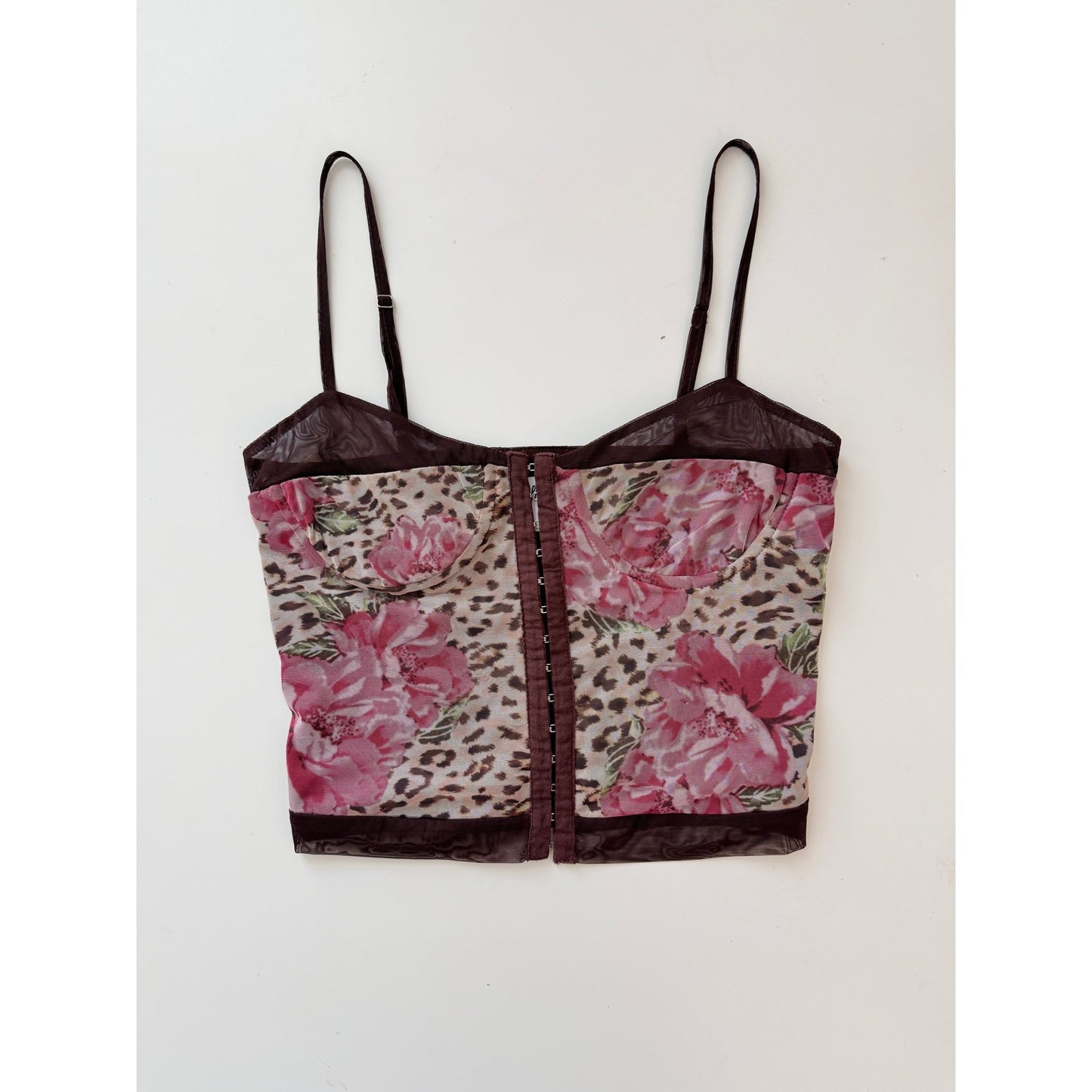 princess polly animal print corset tank top - size 4