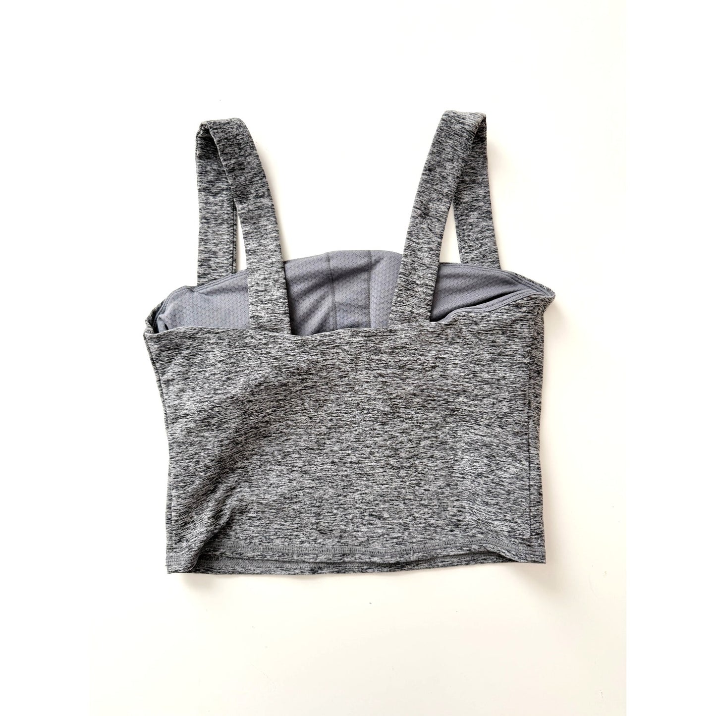 Vuori elevation square neck tank heather grey - size small
