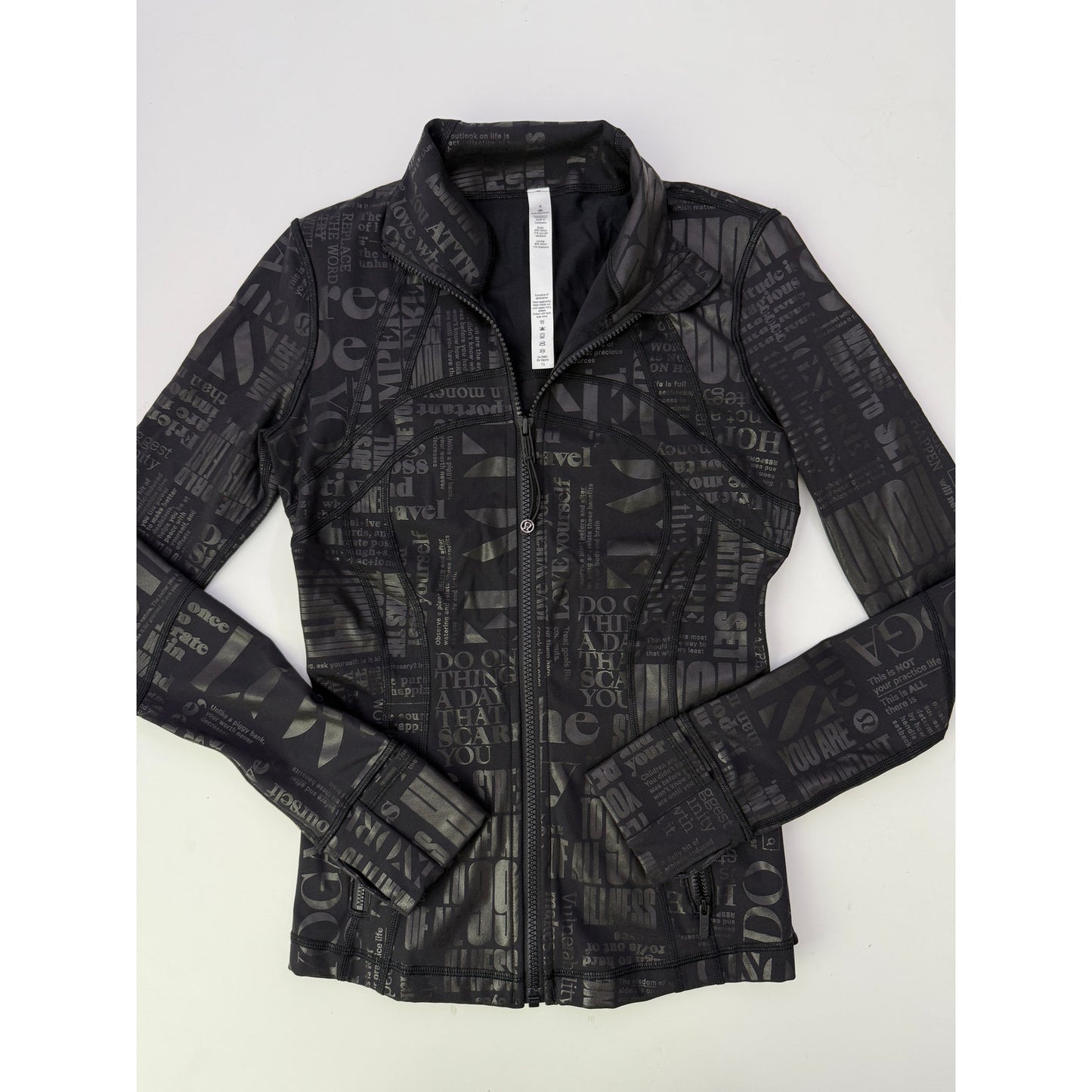 Lululemon foil black define jacket - 20YR Manifesto - size 4