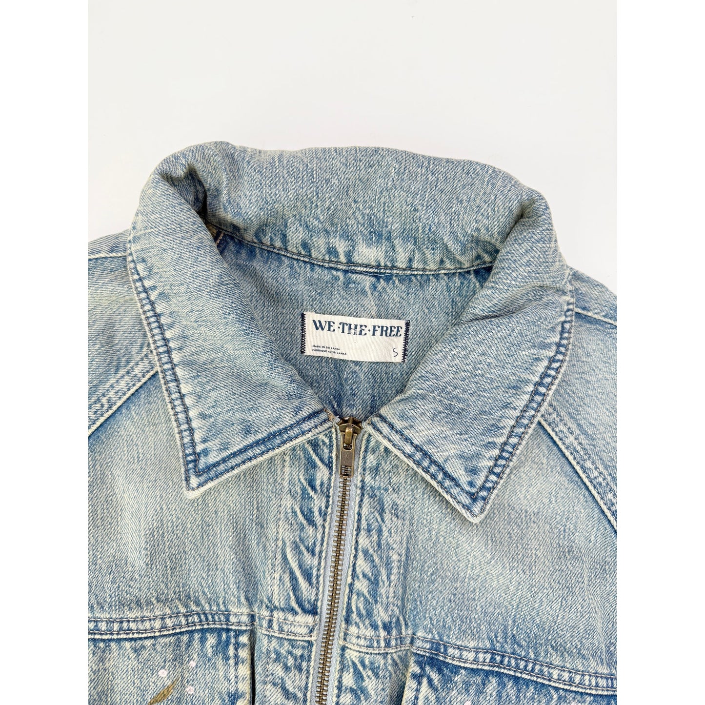 Free people denim romper - size small