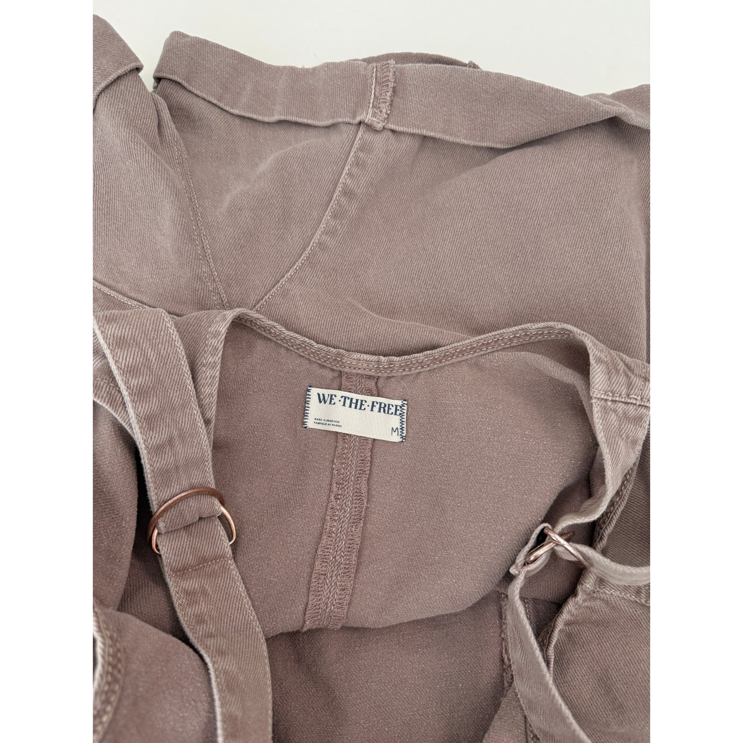 Free people brown high roller short overalls - size medium