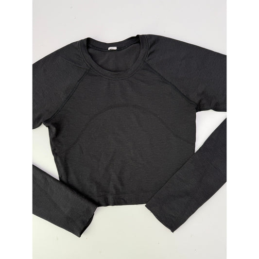 Lululemon black cropped swiftly tech long sleeve - size 4
