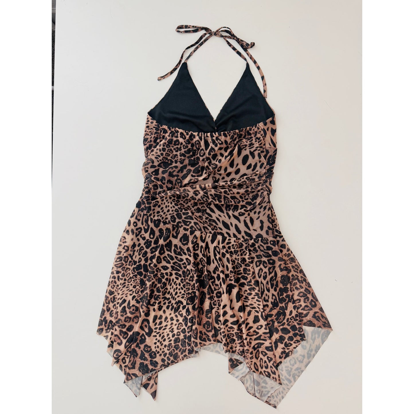 Princess polly animal print halter mini dress - size 4