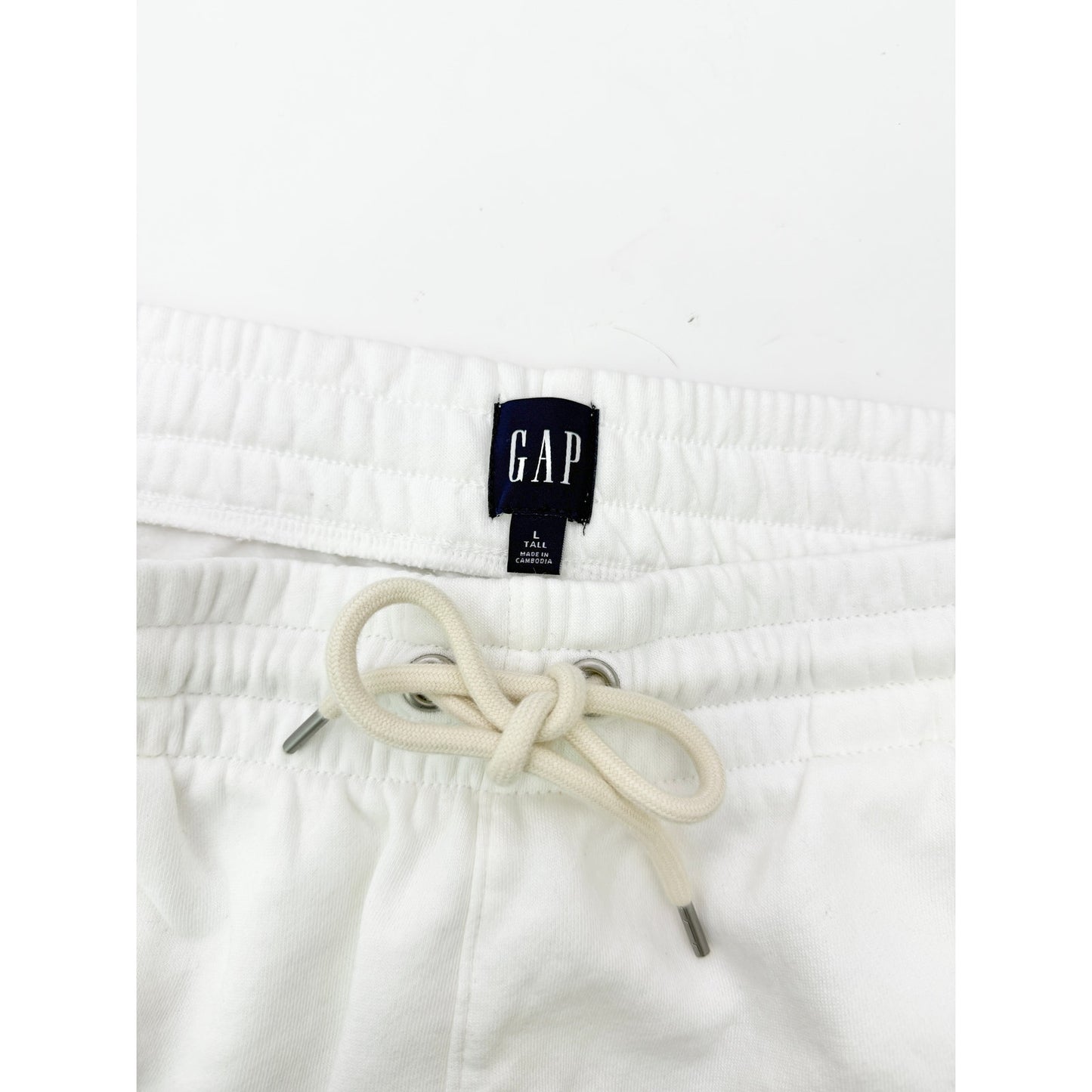 Gap white high rise jogger sweatpants - size large tall