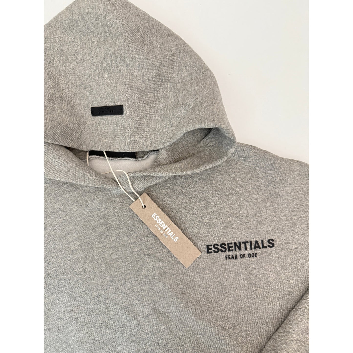 Fear of God Essentials dark oatmeal hoodie - size medium