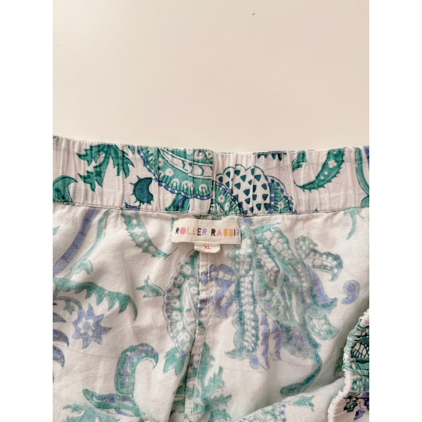 Roller rabbit teal pj shorts - size XL