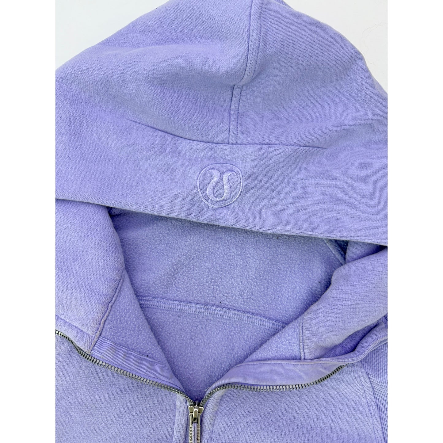 lululemon lilac smoke 1/2 zip scuba hoodie - size XL/XXL