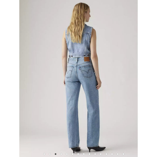 Levis light wash ribcage straight jeans - size 30
