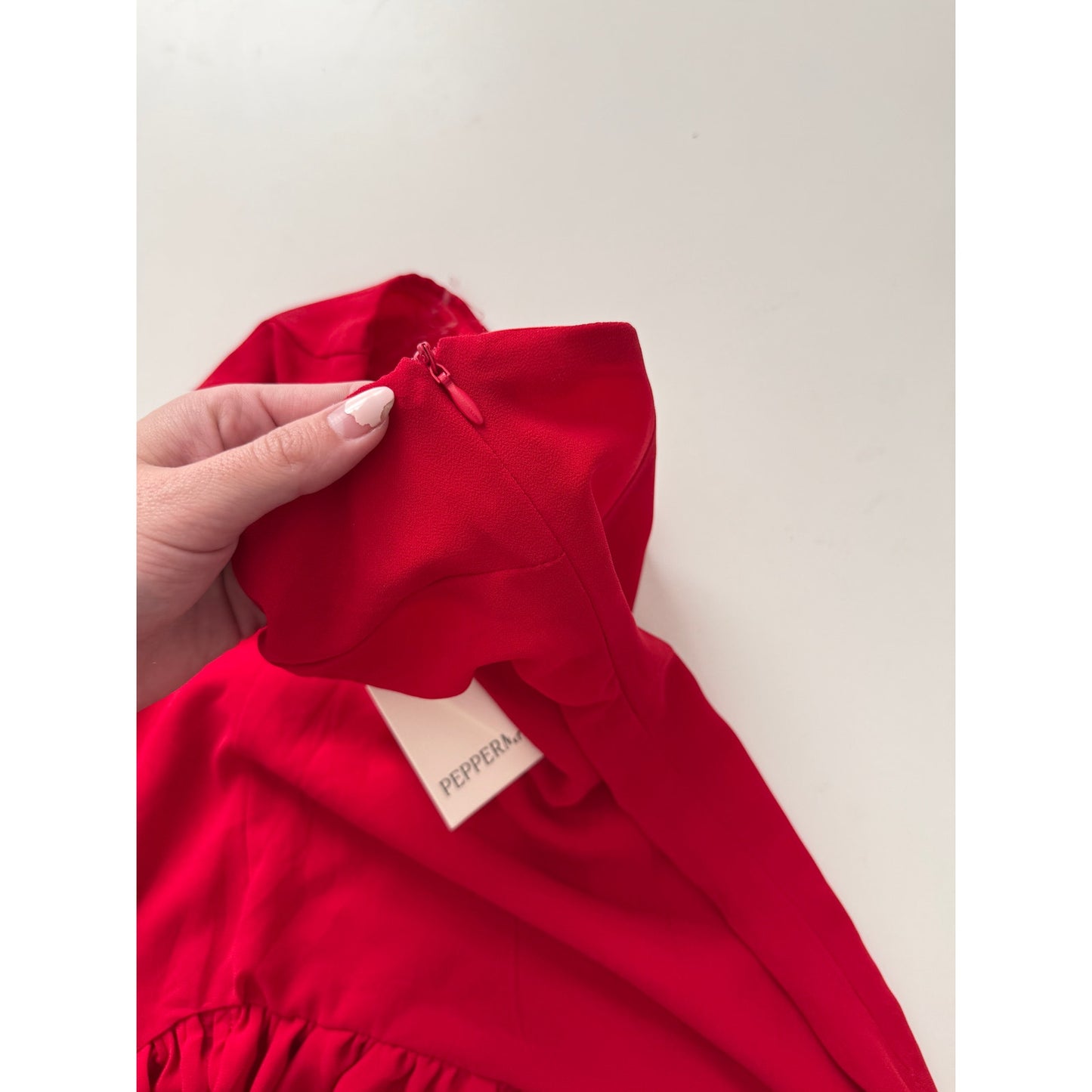 Peppermayo red eden strapless maxi dress - size 4