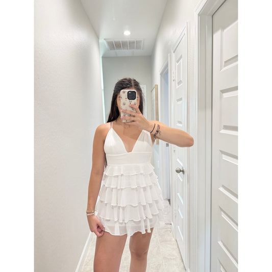 NBD Roxanne Ruffle Mini Dress - Size Small