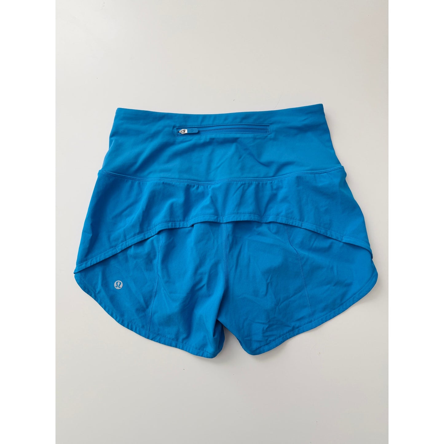Lululemon poolside blue high rise speed up shorts - size 2, 4" inseam