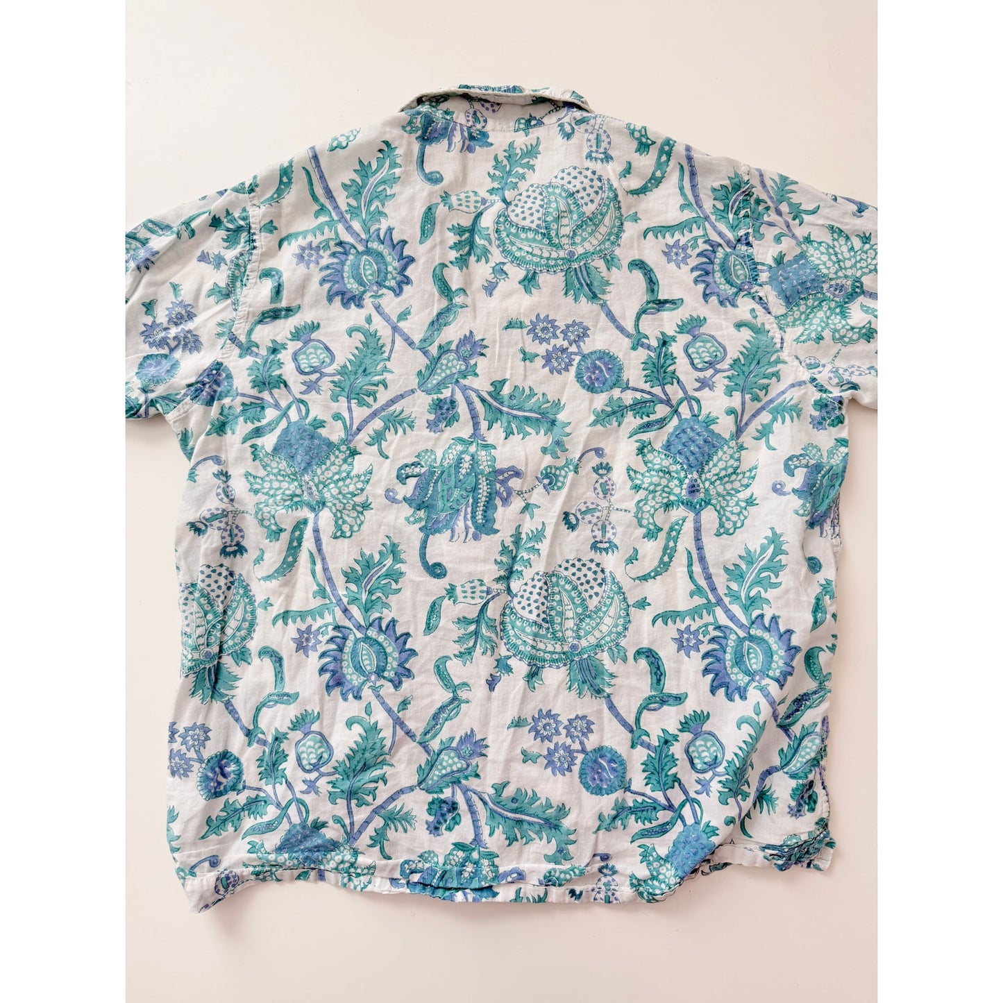 Roller rabbit long sleeve teal polo pj top - size Large