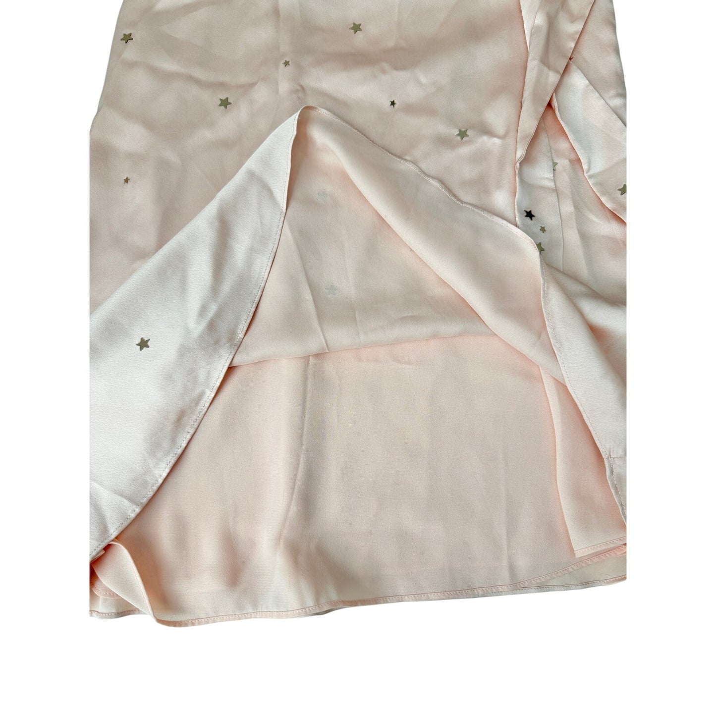 For love and lemons pink satin slip dress - size small