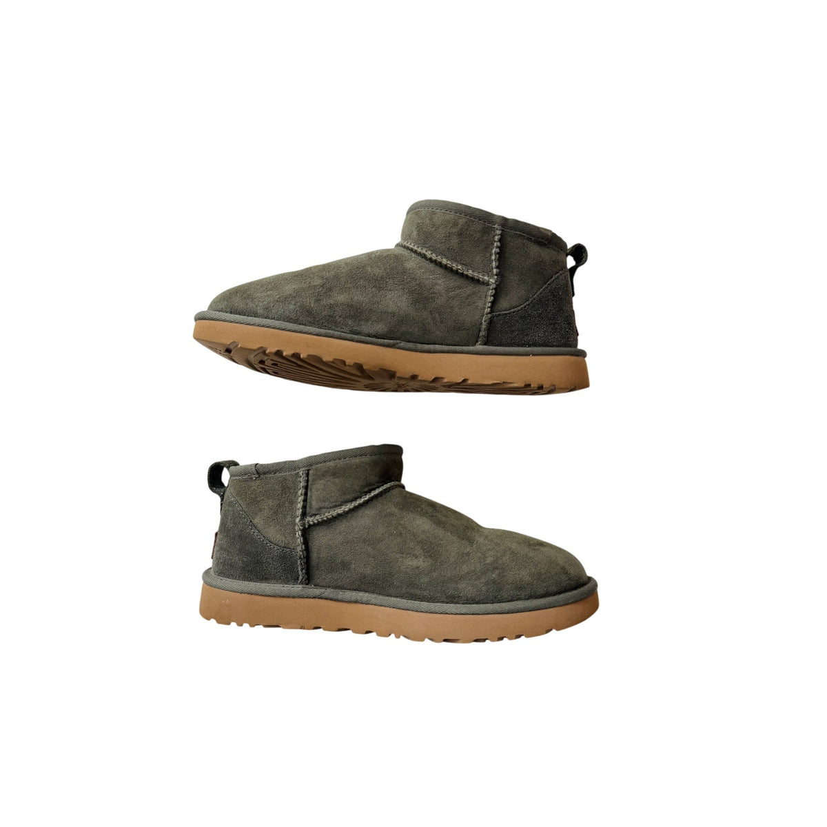 UGG green ultra mini boots - size women's 8