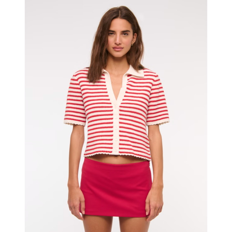 Abercrombie and fitch red scarlett mini skort - size small