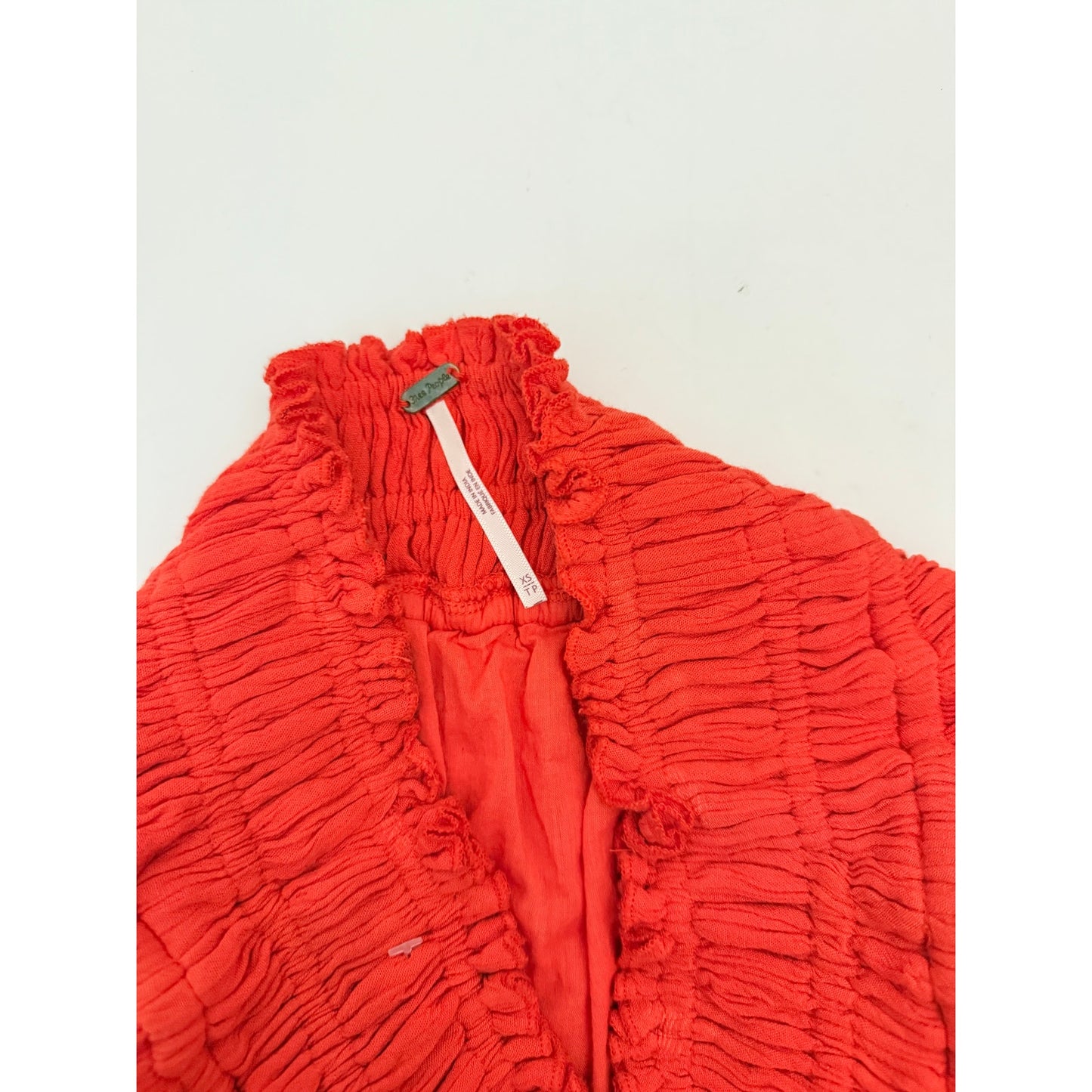 Free people hooked on you red ruffle mini skirt - size XS