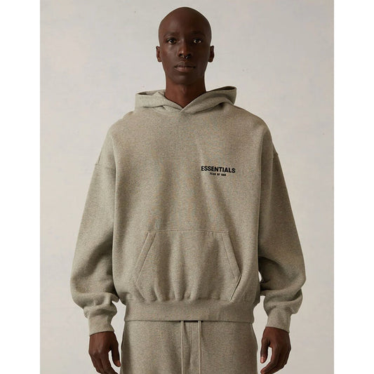Fear of God Essentials dark oatmeal hoodie - size medium