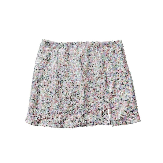 Lulu's colorful sequin mini skirt - size small