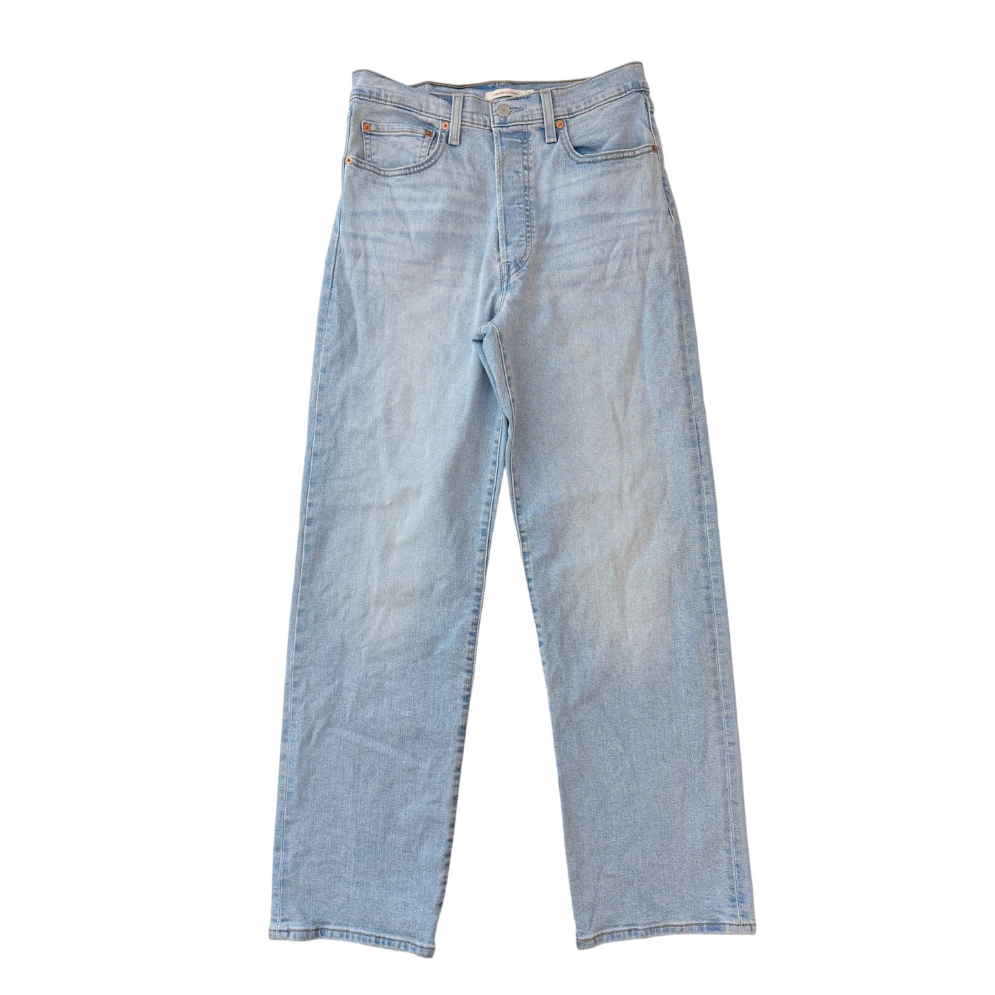Levis light wash ribcage straight jeans - size 30