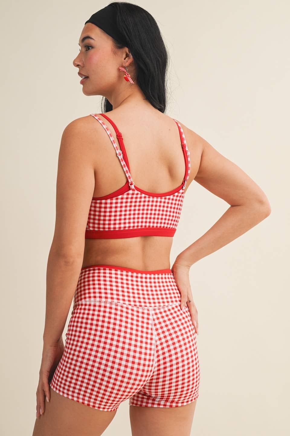 Gingham Print Double Layered Top