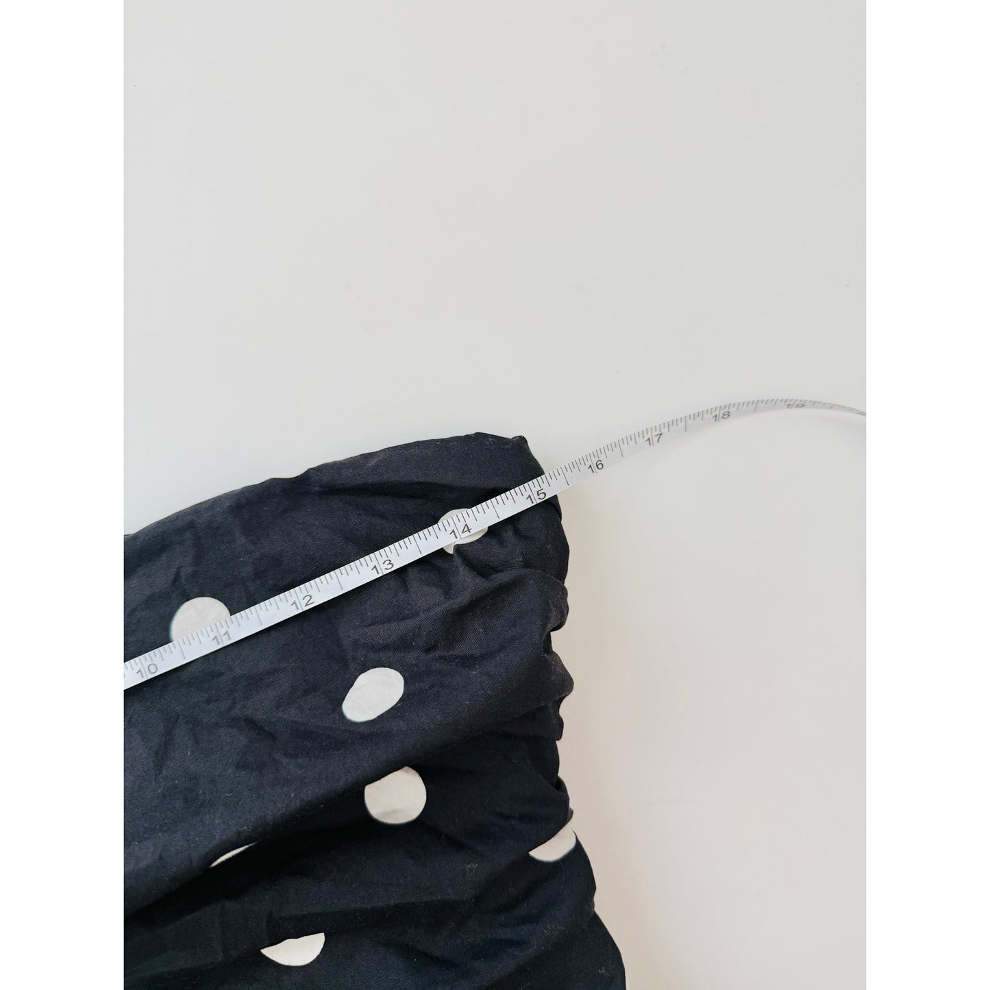 commense black polka dot strapless maxi dress - size small