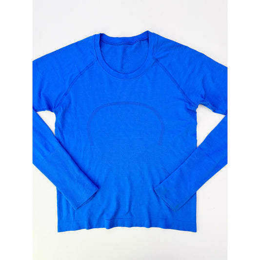 lululemon blue long sleeve swifty tech 2.0 - size 6 race length
