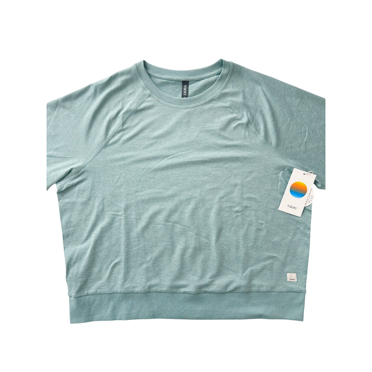 Vuori sea spray heather halo crewneck - size medium