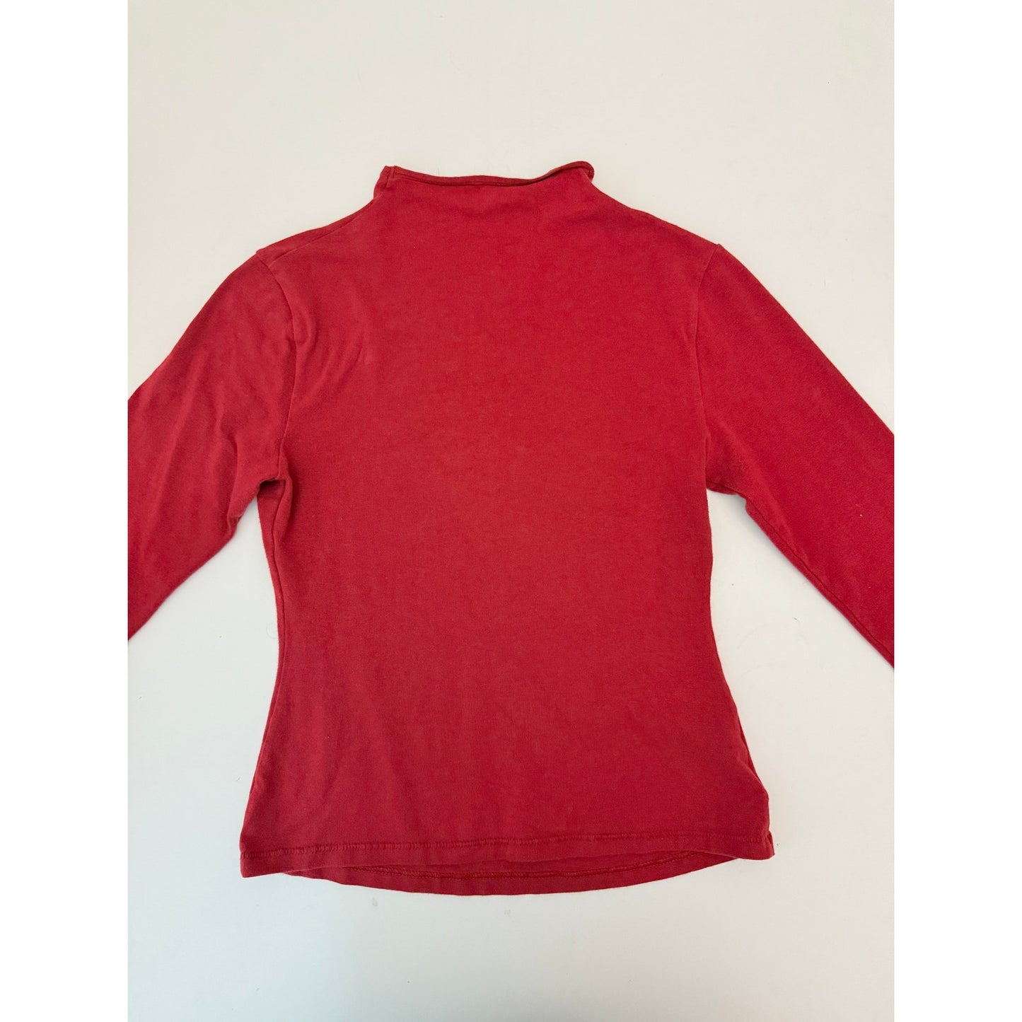 skims cotton jersey long sleeve brick red - size medium