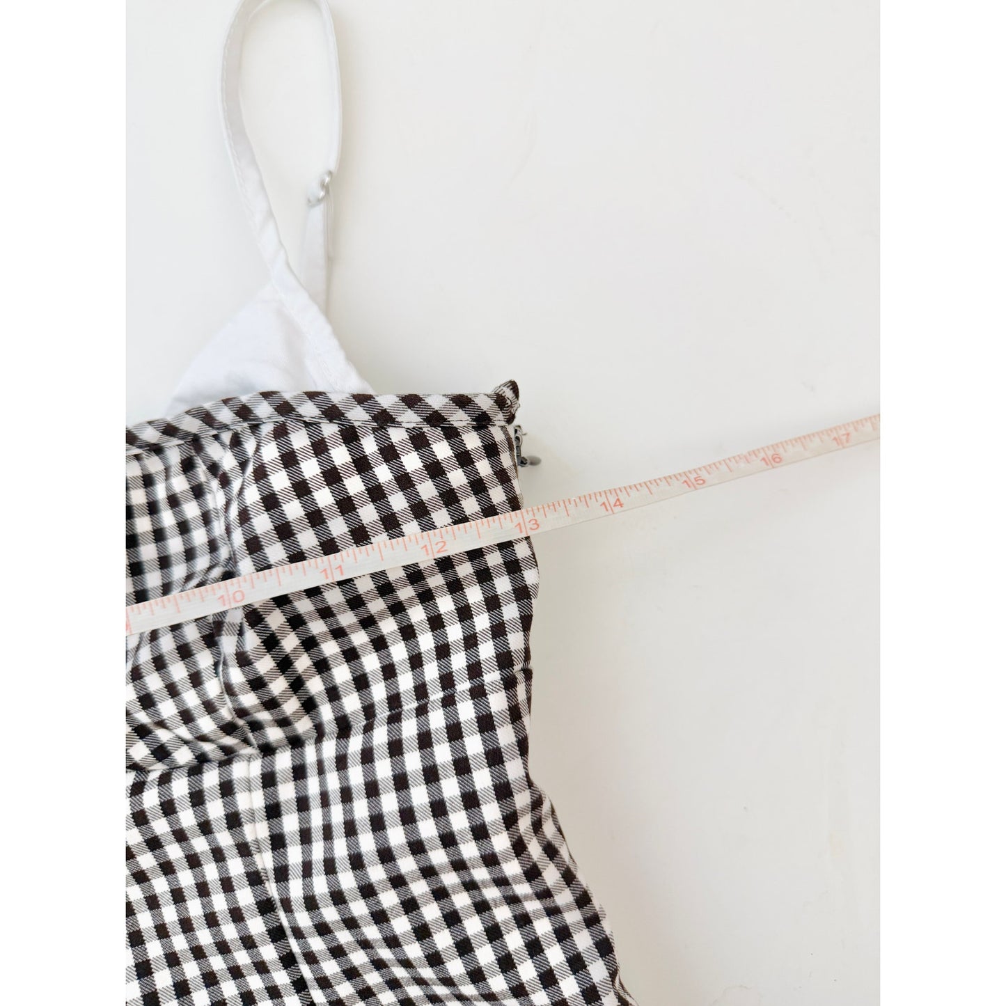 zara brown gingham corset top - size XS